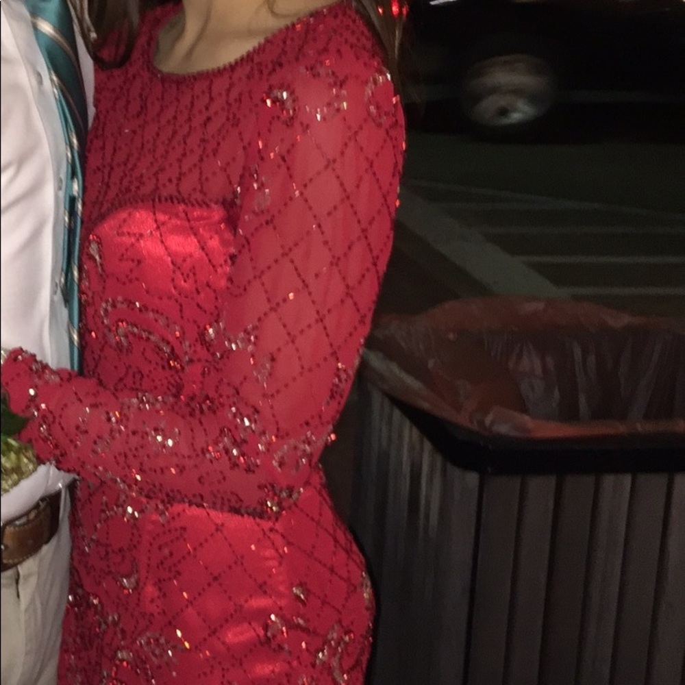 Formal Red Beaded Dress
